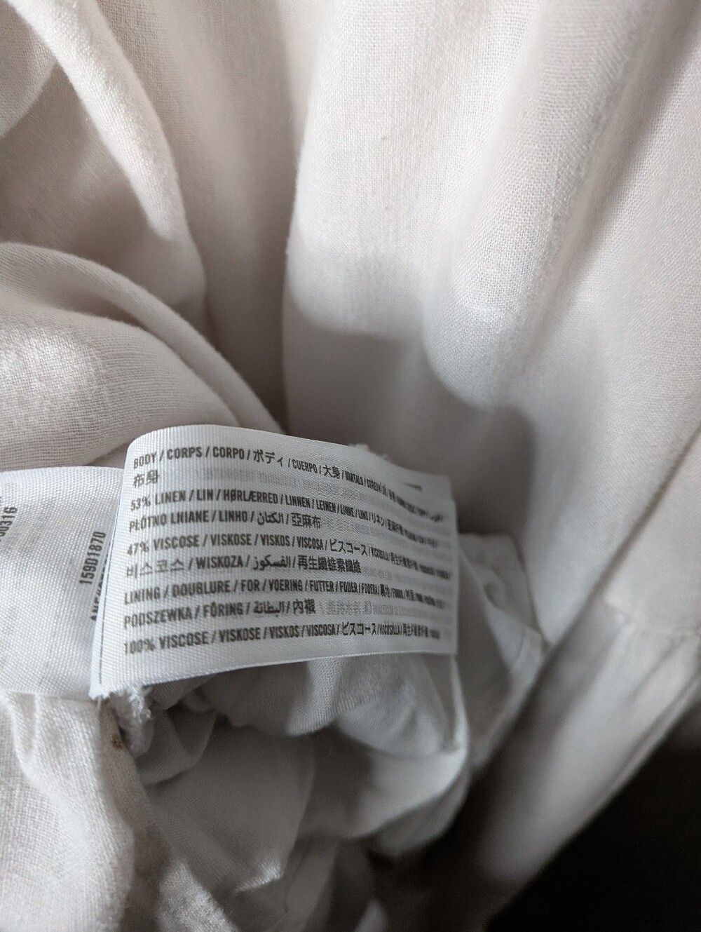 Abercrombie & Fitch White Linen Blend Tiered Coastal Shabby Chic Maxi Dress L - Picture 9 of 10